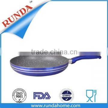 Auminum non-stick fry pan with inner marble coating