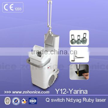 Laser Tattoo Removal Equipment Y12 Cheap Price !!! Vertical ND Yag Tattoo Removal Laser Machine 1500mj