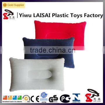 Factory wholesale custom inflatable pvc travel pillow cushion for promotion