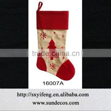 hot selling jute christmas stocking
