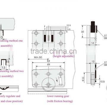 Wardrobe Sliding Door Fittings System for Closet Sliding Doors photo-6