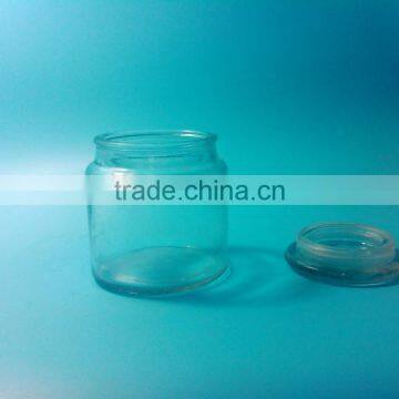 570ml round jam bottle with glass lid and silicone ring