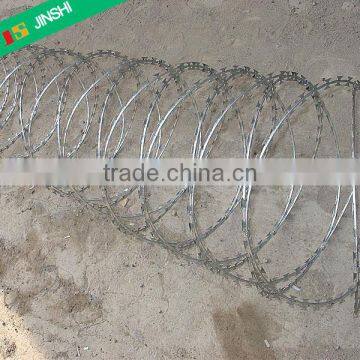 BTO-22 Galvanized Cross Type Concertina Razor Barbed Wire