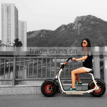 2016 popular Harley style electric scooter with big wheels fashion city scooter citycoco