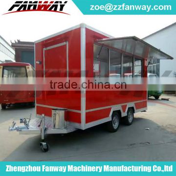 Commercial Fiberglass China Mobile Food Cart Trailer hot dog cart For Sale