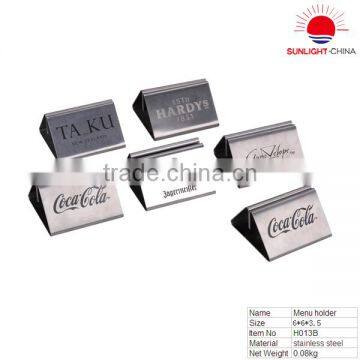 Stainless steel Desk Menu Holder with electroplate surface(ISO9001)