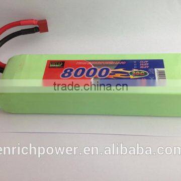 High discharging 30C Lipo battery 5S 18.5V 8000mAh UAV quadcopter rc battery