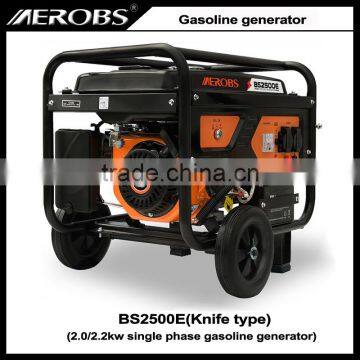 Knife Type BS2500E 2.0 2.2kw Electric Start Single Phase Gasoline Generator photo-3