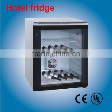 Transparent door hotel fridge