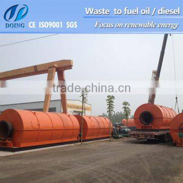 Gas and oil burning system: New design waste tyre recycling to oil plant