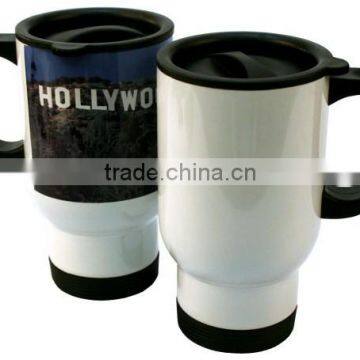 11oz Silver White Blank Ceramic Coated Mug photo-3