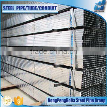 80*160mm Hot dipped galvanized square pipe steel GI square pipe