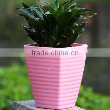 Home decor bright colored plastic balcony flower pots