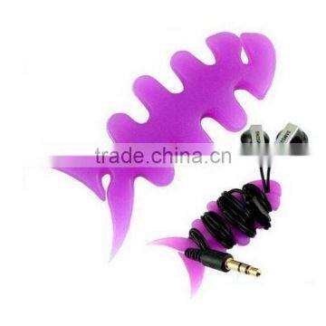 Fish Shaped Silicone Cable Holder &Silicone Cable Keeper&earphone Cable Winder photo-2