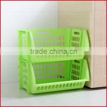 Plastic Stacking Stackers Storage Baskets Veg Rack 2 Tier Vegetable