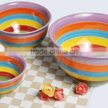 KC-000129 Haonai hot sell colorful ceramic bowl, ceramic soup bowl