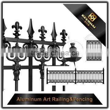 Garden Decoration Color Painted Metal Cast Aluminum Garden Picket Fence Spears