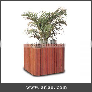 large square wooden planter flower pot