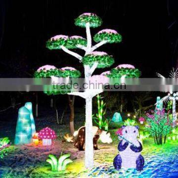 Home Garden Decorative 250cm Height Outdoor Artificial White Flashing LED Solar Lighted up Trees EDS06 1424 photo-6
