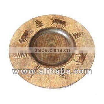 Wooden Wedding Charger Plates,Mango Wood Charger Plate,Wooden Under Plate,Charger Plate For Weddings & Events,Wood Charger Plate