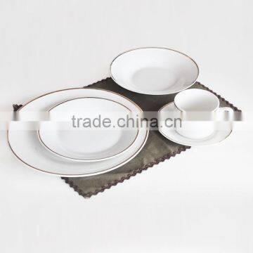 16pcs Porcelain Dinner Set With Gold Line,porcelain Dinnerware Set With Gold Lines,ceramic Gold Line Dinner Set photo-2