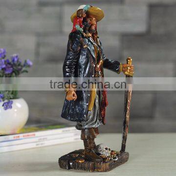 Mediterranean Table Decor Caribbean Pirates Sculpture photo-3