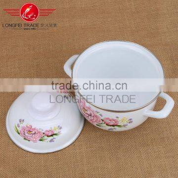 China Beautiful Decal High Quality Hot Sale 3pcs Enamel Hot Pot Casserole Wholesale photo-5