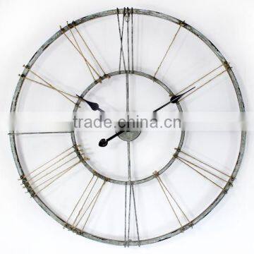 Rustic metal wall clock