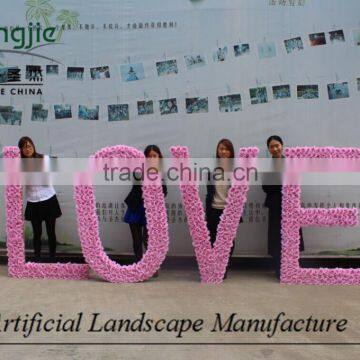 LOVE Style Artificial Flower Wall,rose Flower Wall for Wedding