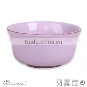 round stoneware ceramic cheap solid color bowl