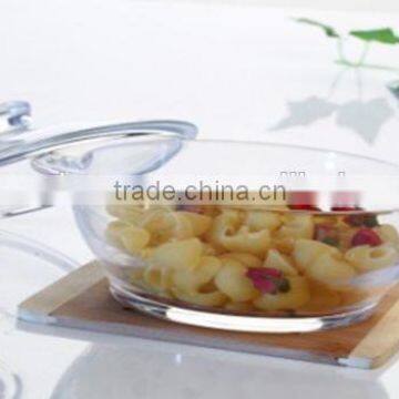 High quality clear round glass soup pot microwave glass pot