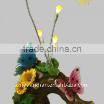 optical fiber solar light with butterfly