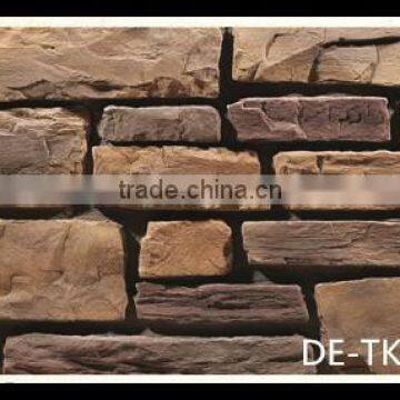 Durable artificial ledge stone for exterior wall house stone