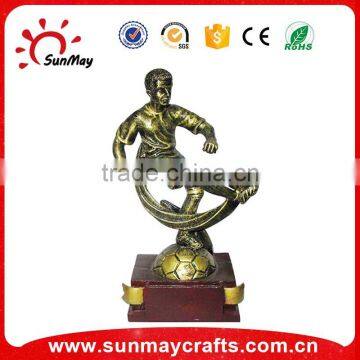 Polyresin soccer ball trophy