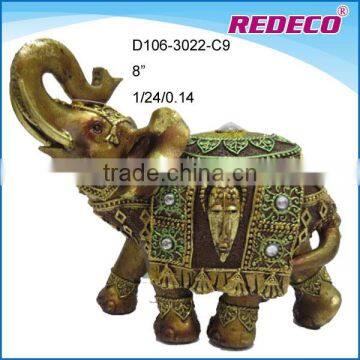 Polyresin gold indian elephant figurines for sale