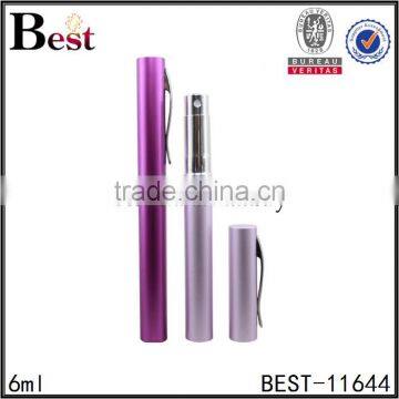 Shanghai Best 6ml cosmetic perfume spray bottle red color pen perfume spray bottle pocket sized perfume spray bottle