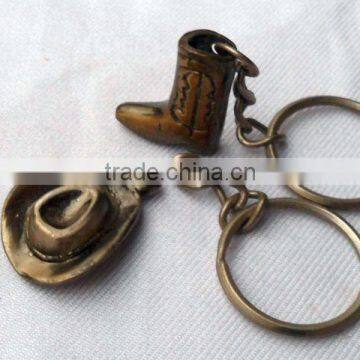 Cowboy Boot & Hat Charms Set (Keychain/Pendant)