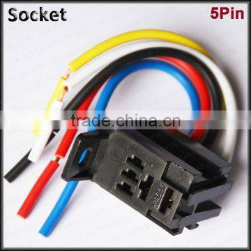 C36 violet auto relay socket 12v 24v 5 pin relay socket