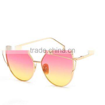 UCHOME Custom Promotional Double Metal Frame Sunglasses ,Genuine Mosaic Female Sun Glasses photo-6