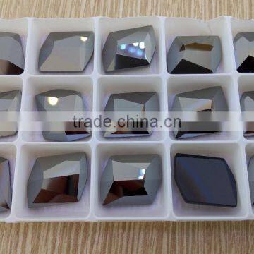 special shape flat back glass crystal stones for garment accessories