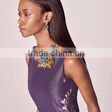 Luxury Brass Plated Alloy Choker Necklace &earrings for Women photo-2