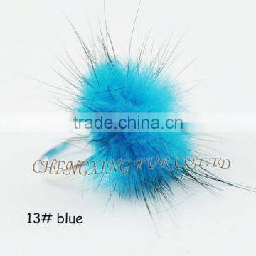 CX-A-27 Genuine Mink Fur Ball Finger Ring photo-4