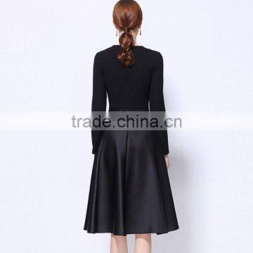 Maxnegio 2017 Fashion Elegant Office Lady Dress Long Sleeve Loose Dress photo-4