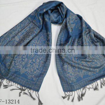 The Stylish Large 100%rayon Soft Designer Jacquard Floral Hot Shawl photo-3
