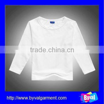 Wholesale Organic Cotton Long Sleeve Kids t Shirt Blank Baby T-shirts Custom Eco-friendly Cotton Kids T-shirts Design photo-2