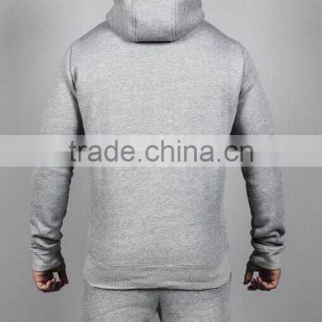 Men's Heather Gray Sweatshirts High Quality Hoodies Gym Tracksuit photo-2