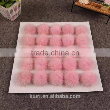 Luxurious Real Raccoon/rex rabbit/mink fur ball Fur Pom Poms For Knitted Cap Winter garment Accessories