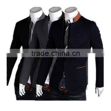 MOQ 1 pc Cotton and Polyester Mixed Stand Collar British Style Tunic Suit for Man photo-6