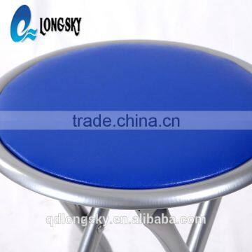 LS-9008A Hot Sale Top Quality Steel Pipe Cheap PU Folding Stool Leather Event Chair Wholesale Metal Folding Chair photo-4