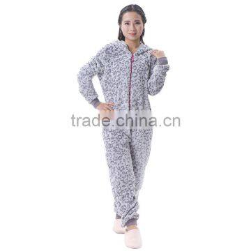 Women coral fleece onesie,jumpsuit